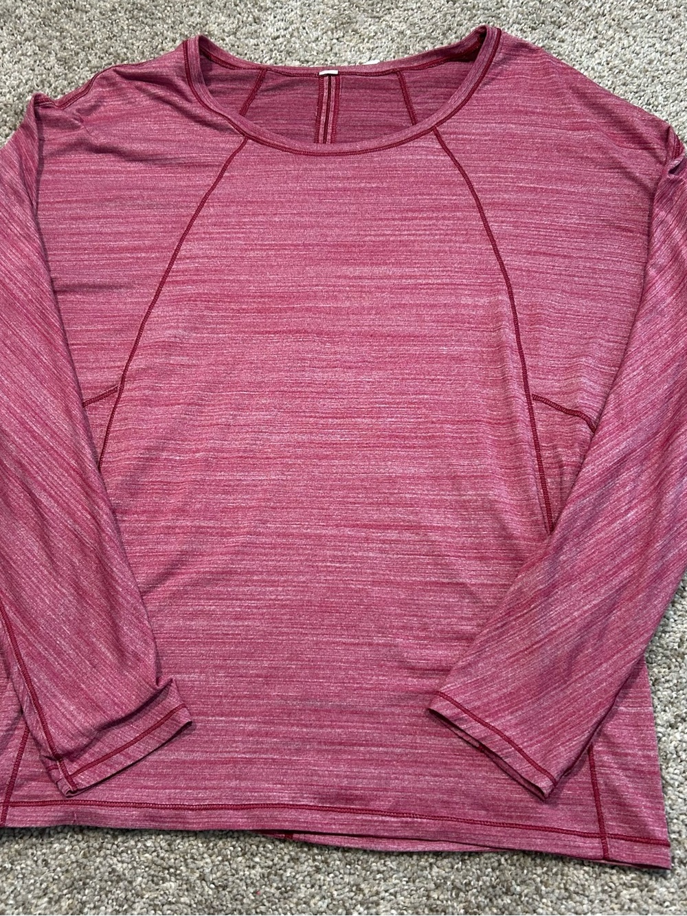 lululemon athletica Heathered Rose Long Sleeve Scoop Top